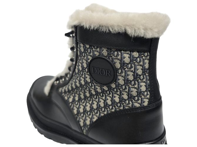 Dior Oblique Explorer Shearling Stiefeletten - Ansicht 3