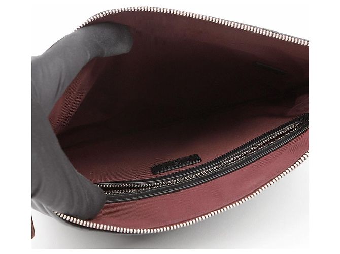 Chanel Classic New Medium Lambskin Clutch Black Silver - vista 8