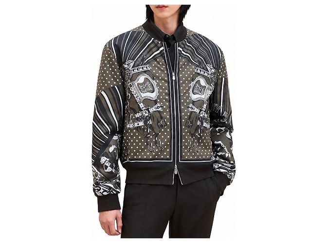 Hermès Printed Stand Collar Zip Jacket - view 2