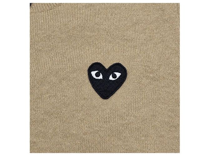 Comme Des Garcons Rebeca de cuello redondo para mujer Beige - vista 3
