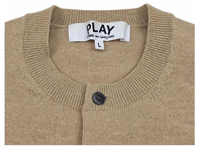Comme Des Garcons Rebeca de cuello redondo para mujer Beige - vista 4