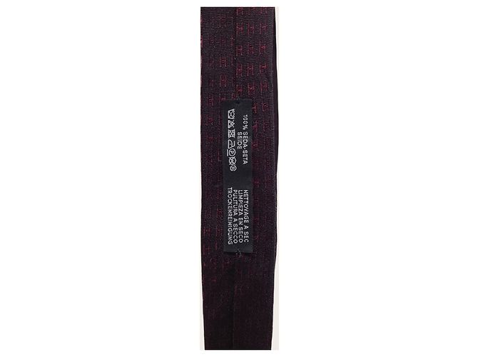 Hermès Silk Pacone Logo Tie in Burgundy - view 4