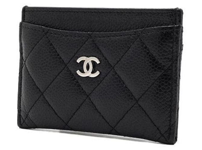 Chanel Porta-cartões Caviar Classic Silver CC - vista 2