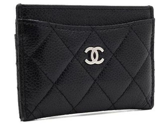 Chanel Porta-cartões Caviar Classic Silver CC - vista 3