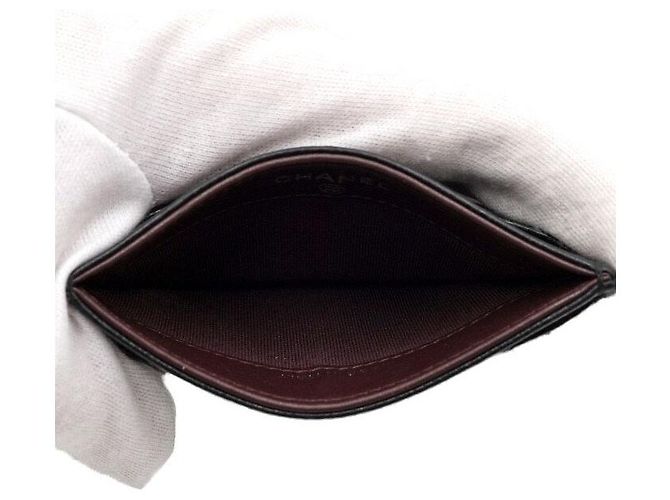 Chanel Porta-cartões Caviar Classic Silver CC - vista 5