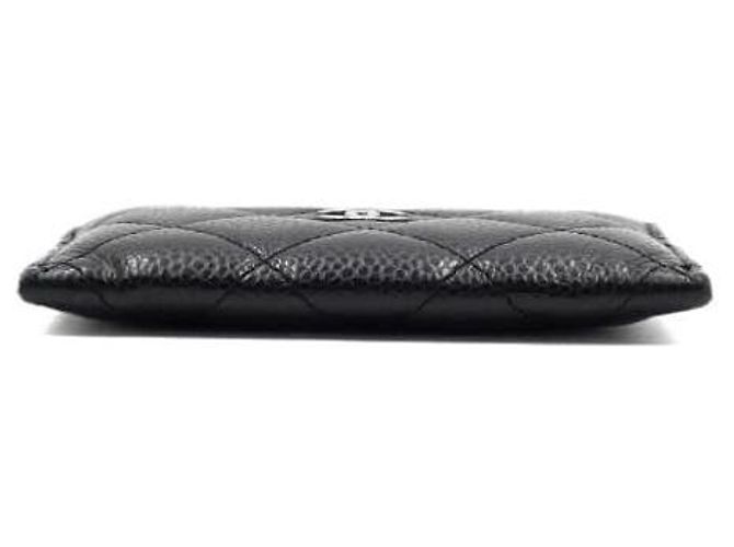 Chanel Porta-cartões Caviar Classic Silver CC - vista 6