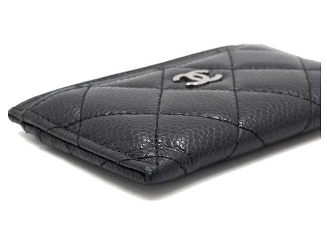 Chanel Porta-cartões Caviar Classic Silver CC - vista 7