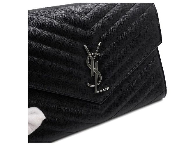 Autre Marque Borsa Clutch a Patta e Tracolla con Monogramma in Rilievo - vista 10