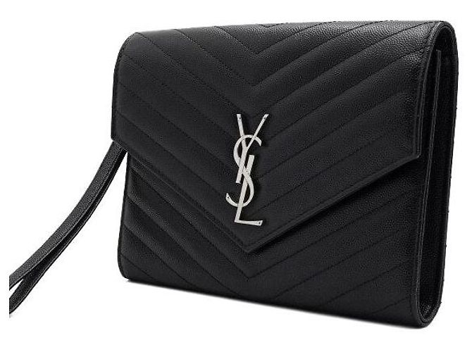 Autre Marque Borsa Clutch a Patta e Tracolla con Monogramma in Rilievo - vista 2