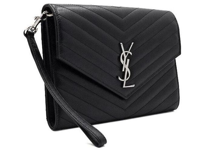 Autre Marque Borsa Clutch a Patta e Tracolla con Monogramma in Rilievo - vista 3