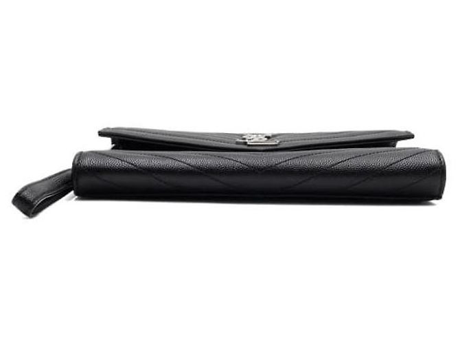 Autre Marque Borsa Clutch a Patta e Tracolla con Monogramma in Rilievo - vista 8