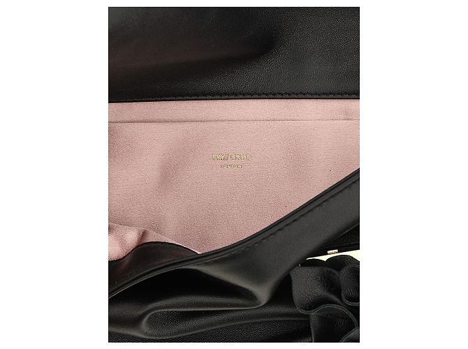 Jimmy Choo Clutch in pelle d'agnello nera - vista 4
