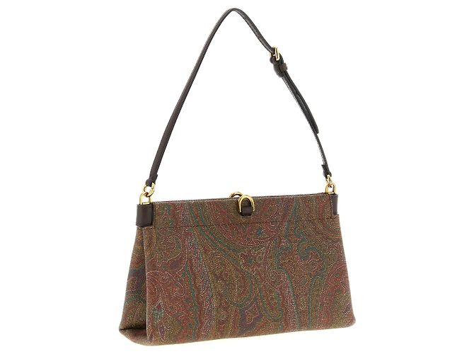 Etro Talk Mini Clutch Brown Paisley Jacquard PVC - view 2