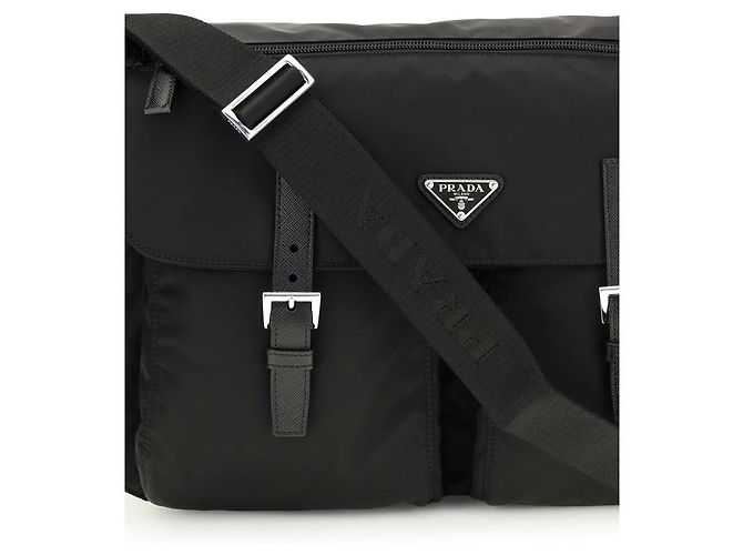 Prada Borsa a tracolla in poliammide nera - vista 4