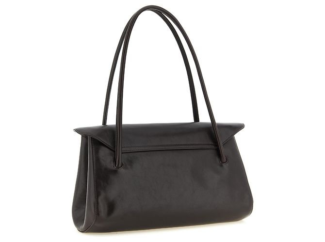 Marni Borsa a tracolla in pelle di vitello marrone - vista 2