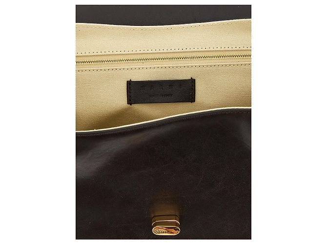 Marni Borsa a tracolla in pelle di vitello marrone - vista 4