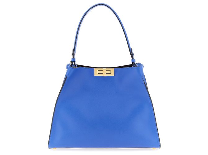Fendi Borsa in pelle di vitello blu - vista 3