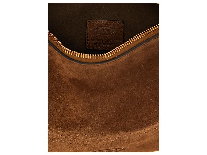 Tod's Borsa a tracolla in pelle di vitello marrone - vista 4