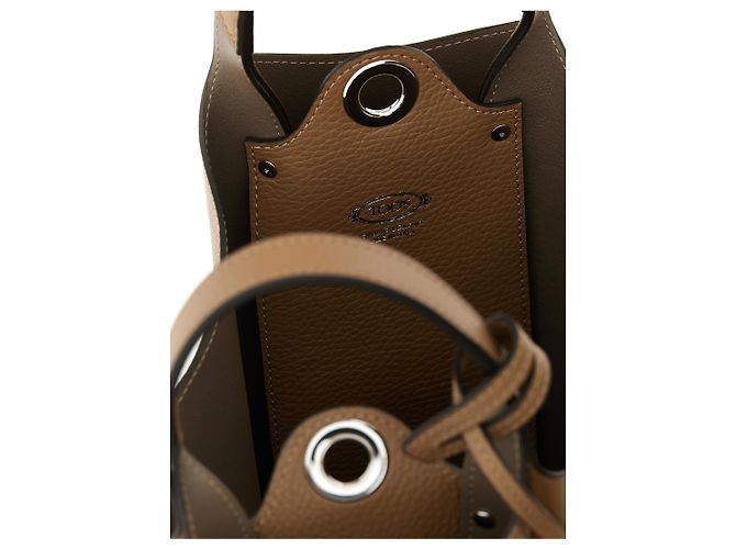 Tod's Borsa in pelle di vitello marrone - vista 4
