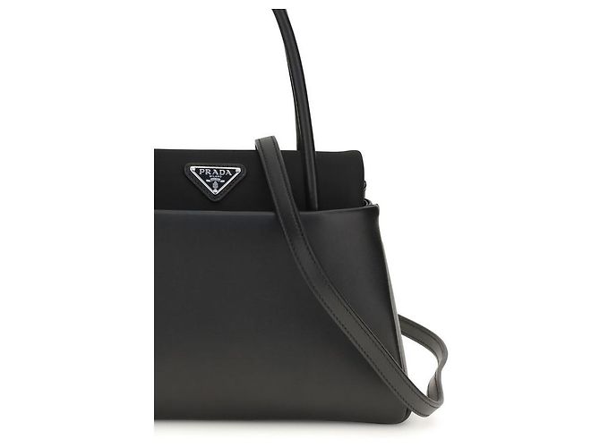 Prada Borsa Bos Taurus in pelle di vitello nera - vista 4