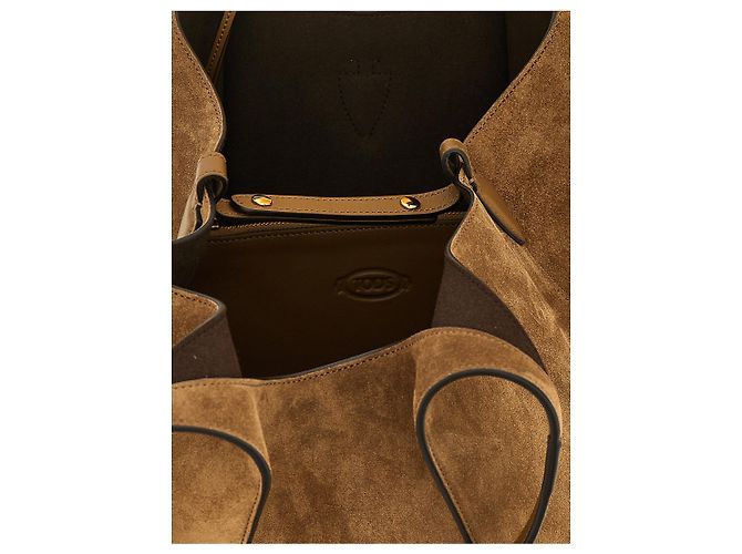 Tod's Borsa tote in vitello marrone - vista 4