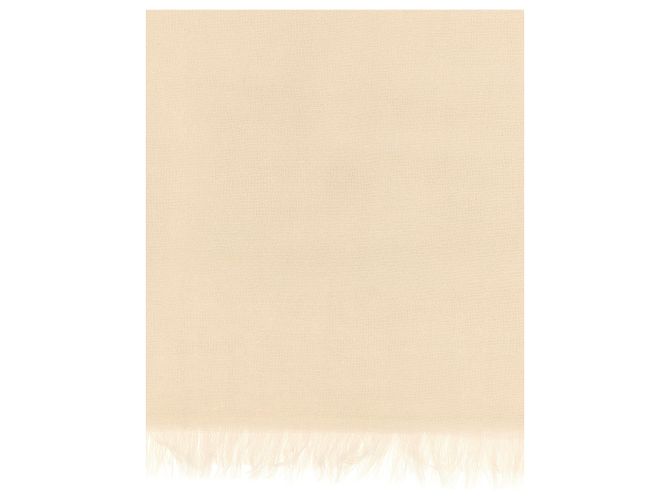 Sciarpa Brunello Cucinelli in cashmere e seta beige - vista 2