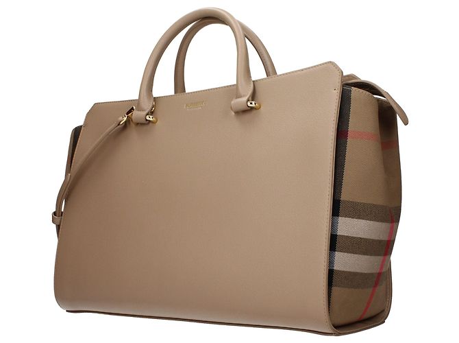 Burberry Borsa a mano in pelle beige - vista 2