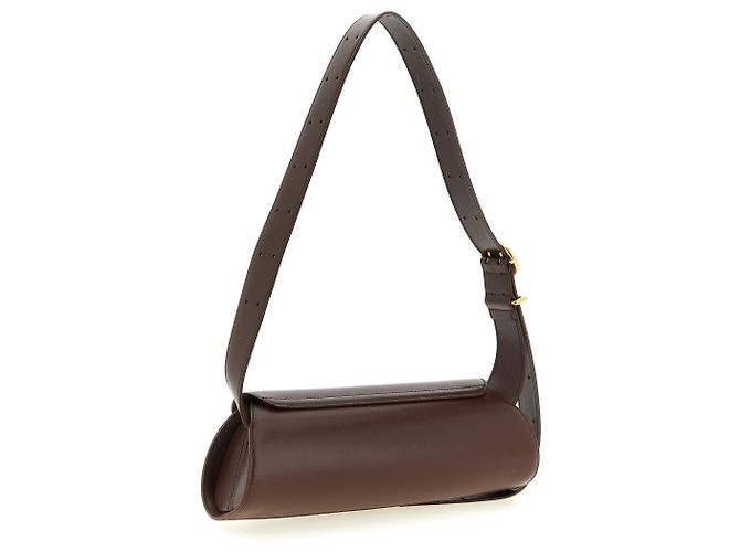 Jil Sander Borsa a tracolla in vitello marrone - vista 2
