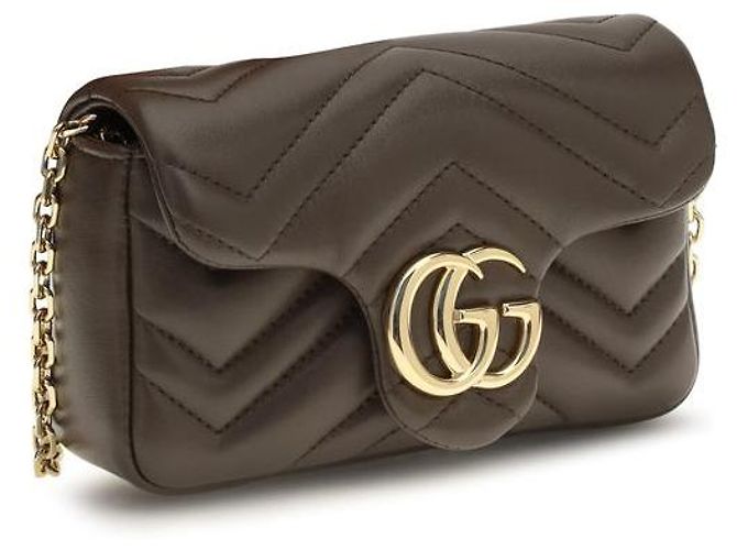 Gucci Borsa a spalla Bos Taurus in pelle di vitello marrone - vista 2