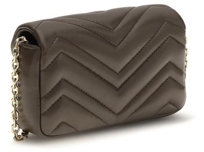 Gucci Borsa a spalla Bos Taurus in pelle di vitello marrone - vista 3