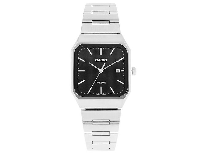 Orologio Casio Quadrato Analogico Argento Metallo - vista 3