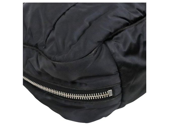 Chanel Borsa a spalla sportiva in nylon nero - vista 5
