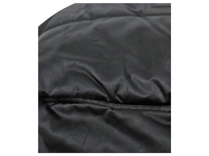 Chanel Borsa a spalla sportiva in nylon nero - vista 9