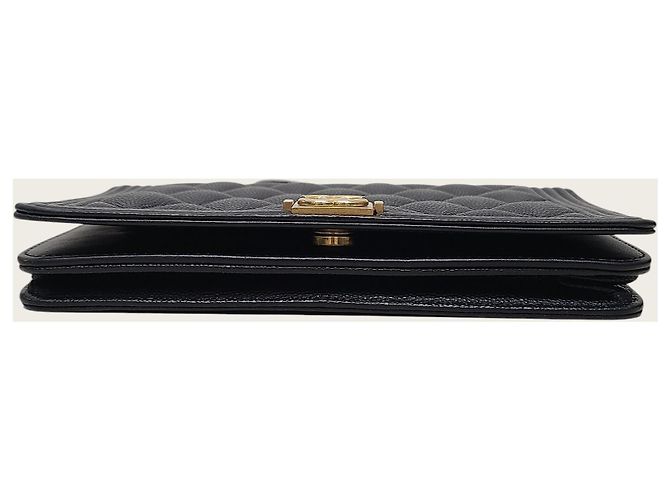 Chanel Borsa a tracolla Boy WOC in pelle caviar nera - vista 6