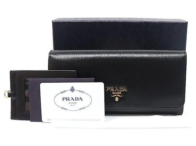 Prada Black Vitello Move Lettering Langbeutel - Ansicht 2