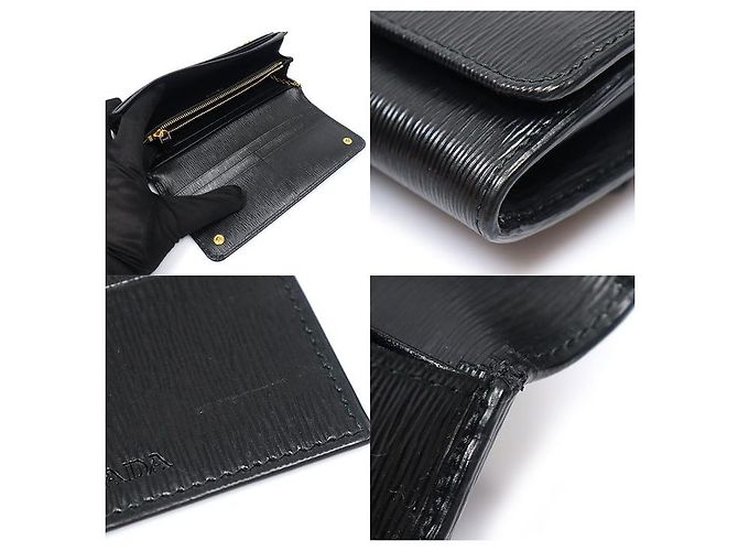 Prada Black Vitello Move Lettering Langbeutel - Ansicht 6