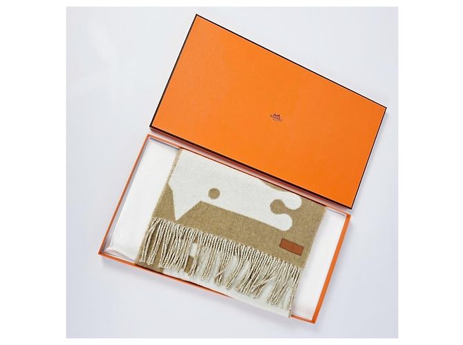 Hermès Sciarpa in cashmere design Parthenon - vista 13