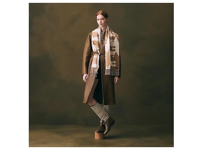 Hermès Sciarpa in cashmere design Parthenon - vista 3