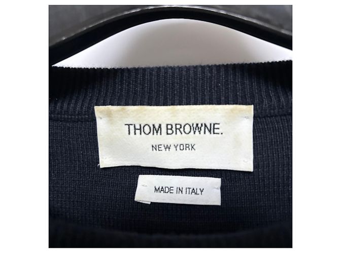 Thom Browne Milanostitch Armvent Knit Navy - Ansicht 7