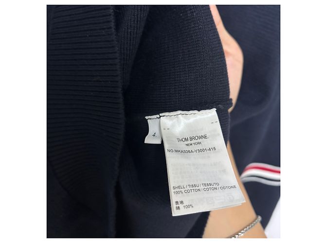 Thom Browne Milanostitch Armvent Knit Navy - Ansicht 8
