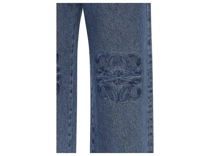 Jeans Baggy Anagram Loewe 26 Blu - vista 4