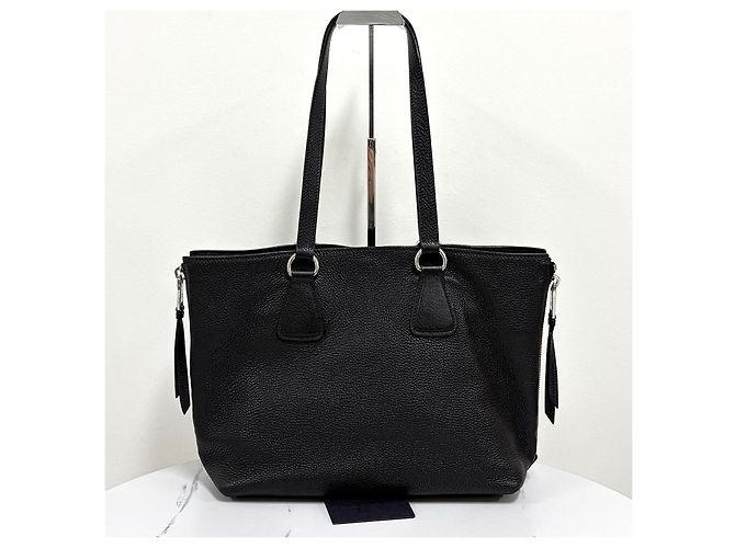 Prada Borsa a tracolla Vitelho Phoenix con zip laterale Nero - vista 4
