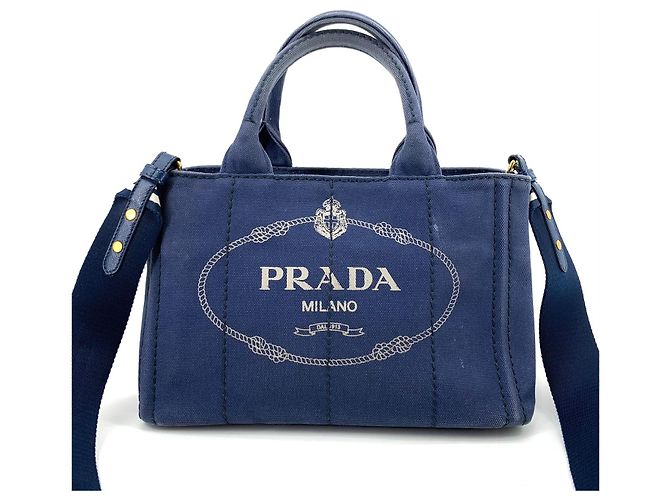 Prada Borsa Tote e Borsa a Tracolla Denim Kanapa - vista 11