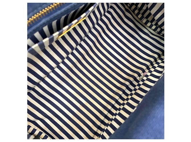 Prada Borsa Tote e Borsa a Tracolla Denim Kanapa - vista 8