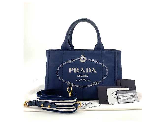 Prada Borsa Tote e Borsa a Tracolla Denim Kanapa - vista 9