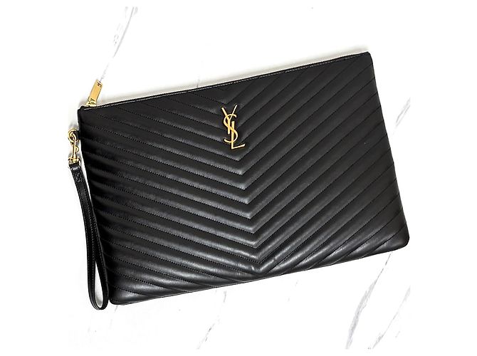 Autre Marque Clutch Monogram Matelassé Black - vista 4