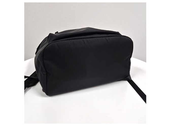 Prada Nylon Triangle Logo Backpack Black - view 6