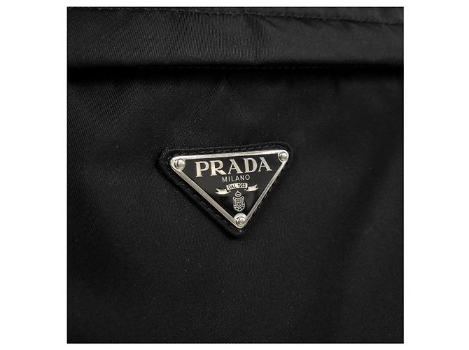 Prada Nylon Triangle Logo Backpack Black - view 7