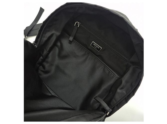 Prada Nylon Triangle Logo Backpack Black - view 9