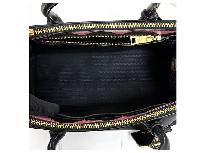 Prada Borsa Tote Saffiano Paradigm City Borsa a Tracolla Black - vista 13